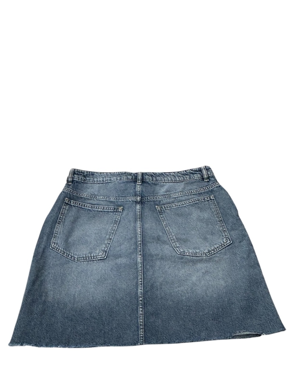 Rebecca Minkoff Raw Hem Denim Skirt Size 8 Light Wash Mini Length Cotton Jean - Picture 4 of 12